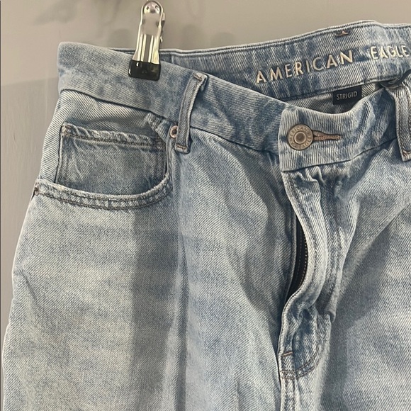 American Eagle Outfitters Blue Boyfriend Jeans Distressed Relaxed Fit - Picture 6 of 12